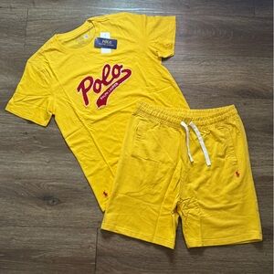 Polo Men's Yellow Jogger Short Set